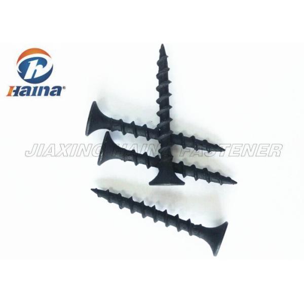 Black Phosphate Self Drilling Concrete Screws , Fine Thread Drywall Screw Bugle Head