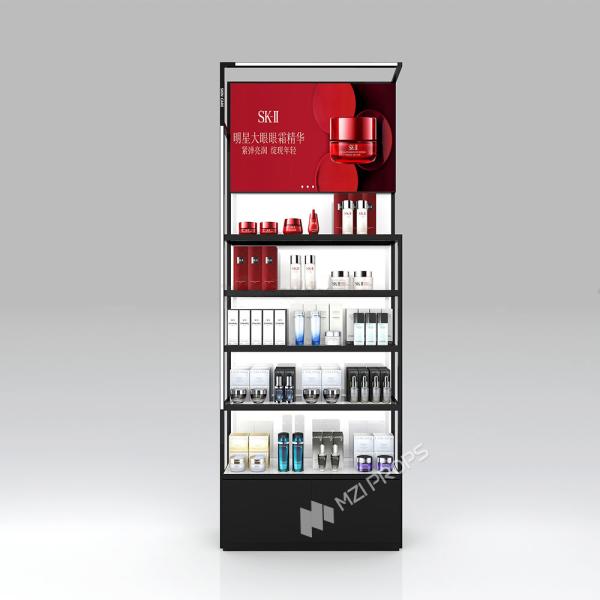 KLNS-R3 Multiple Levels of Display Space Skincare Display Cabinet with Soft Film Light Box