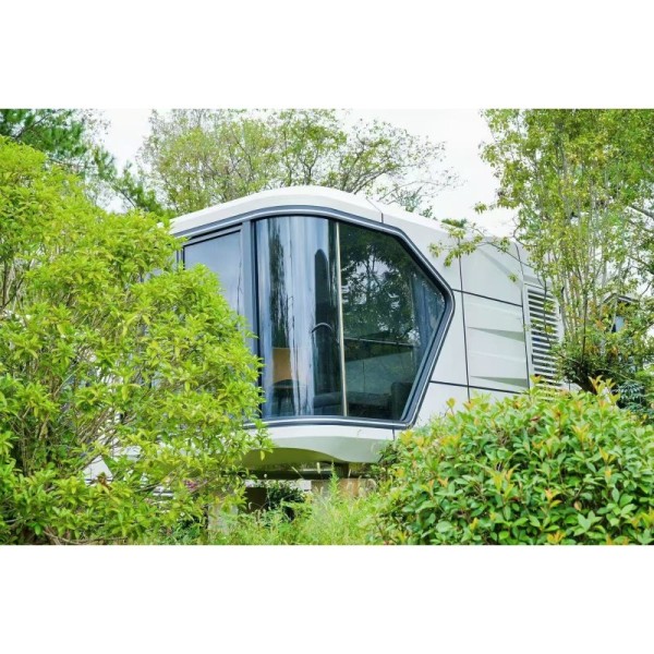 E7 Luxury Space Capsule House | 38㎡ Prefab Modular Glamping Pod with 270° Panoramic View & 20 Years Life Span