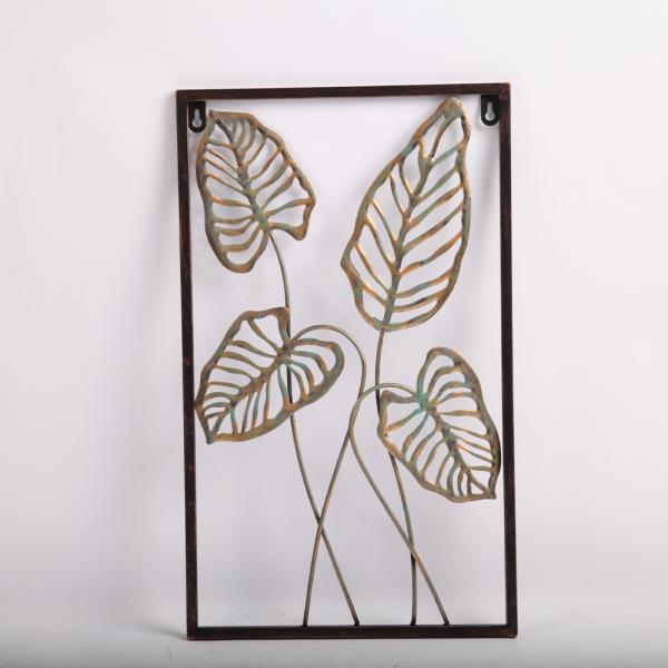 Rectangular Iron Frame With Leaves Add A Touch Of Modernity With Metal Home Decor