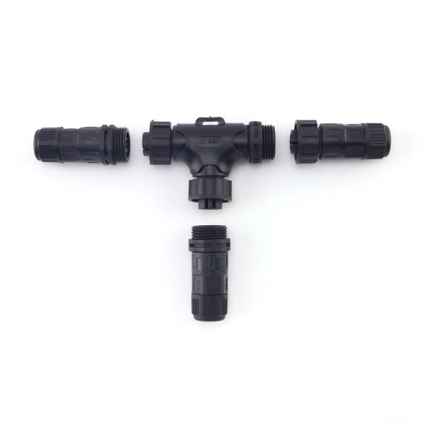 China Factory Screw Type Assemble Connector IP68 M20 Tee Outdoor LED Waterproof Plug