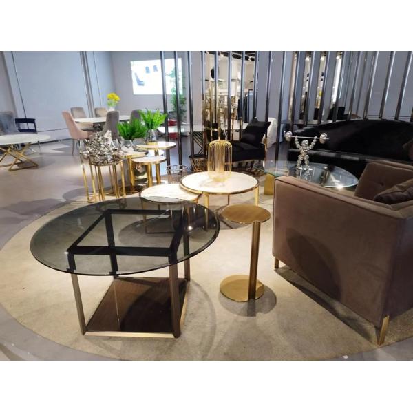 Lightweight Coffee Cafe Tables Glass Material Multipurpose Practical