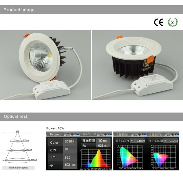 10W Dimming Recessed LED Downlight CREE COB LED Spotlight home lighting