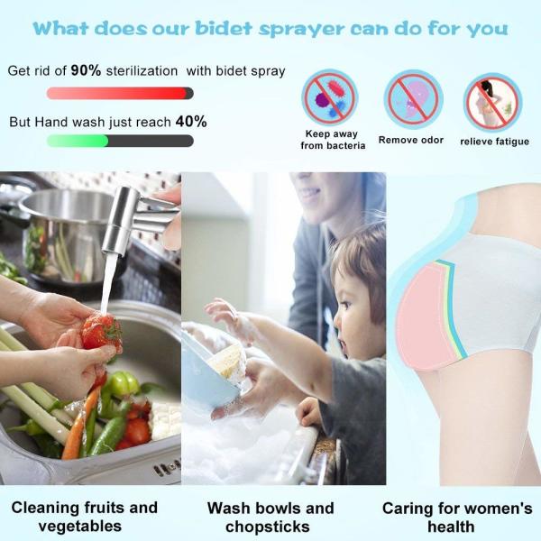 85g Surface Chrome Abs Toilet Bidet Shower Spray Portable