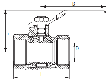 HPB57-3 Brass Ball Valve Nickel Plated 3 Inch Forged Brass Ball Valve