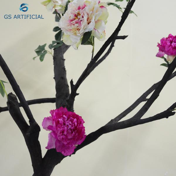 Eco - Friendly Artificial Peony Flower / Fake Tree For Living Room