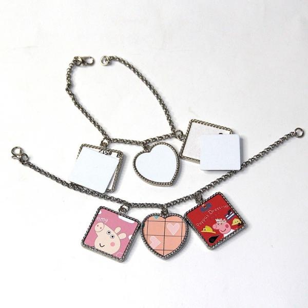 Personalized Sublimation Blank Bracelet For Women And Man Charm Bracelet Zinc Alloy