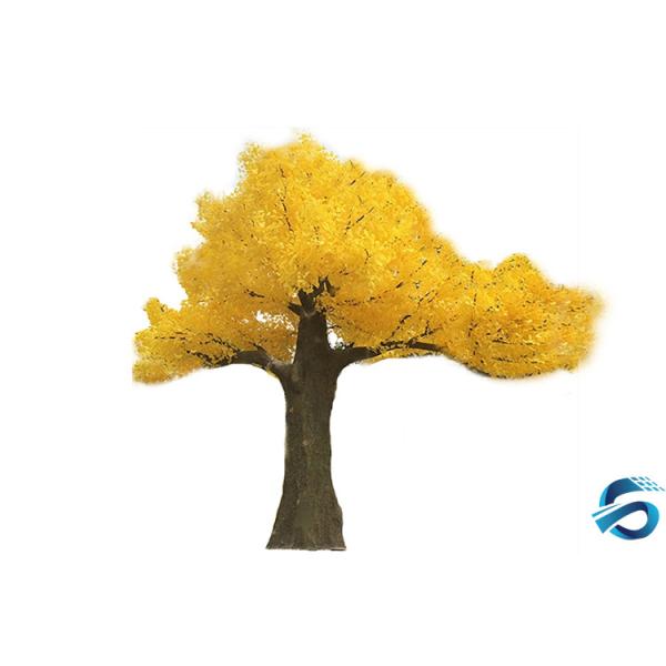 Customize Waterproof Artificial Yellow Tree Real Touch With PE Leaves