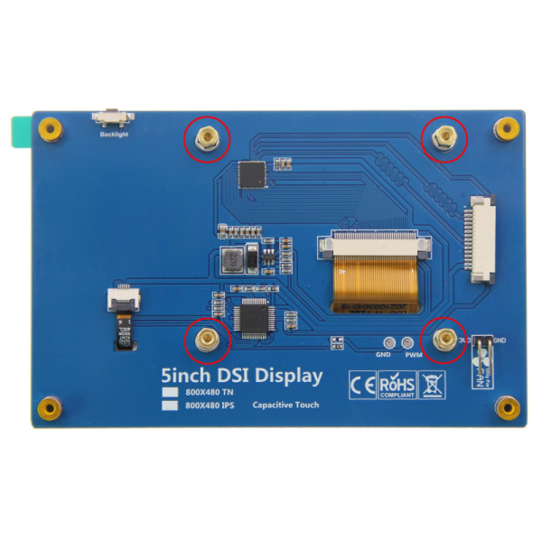 IPS TFT Screen Raspberry Pi 5inch HDMI LCD Display 800x480 Capacitive Touch Screen