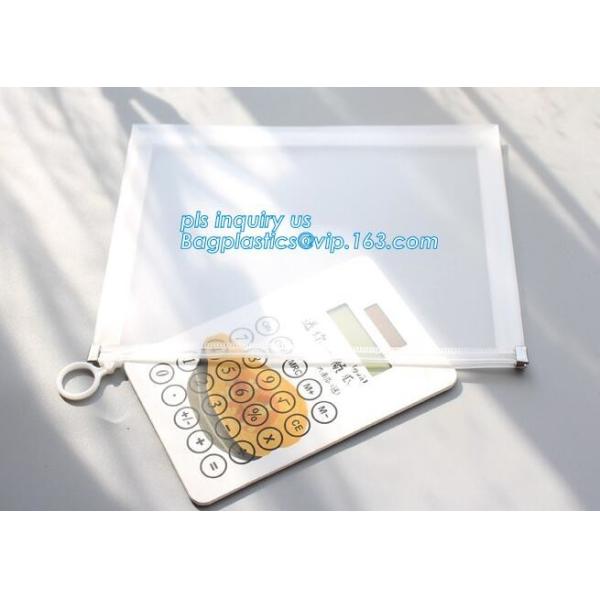 Underwear Bra Packaging Bag With Slider Zipper Ring Holder, creative stationery pvc plastic bag with slider, slider zipp