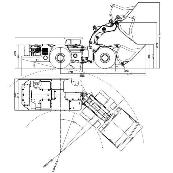 WJ-4 Underground Wheel Loader (LHD) 4.5m³-10 ton loader