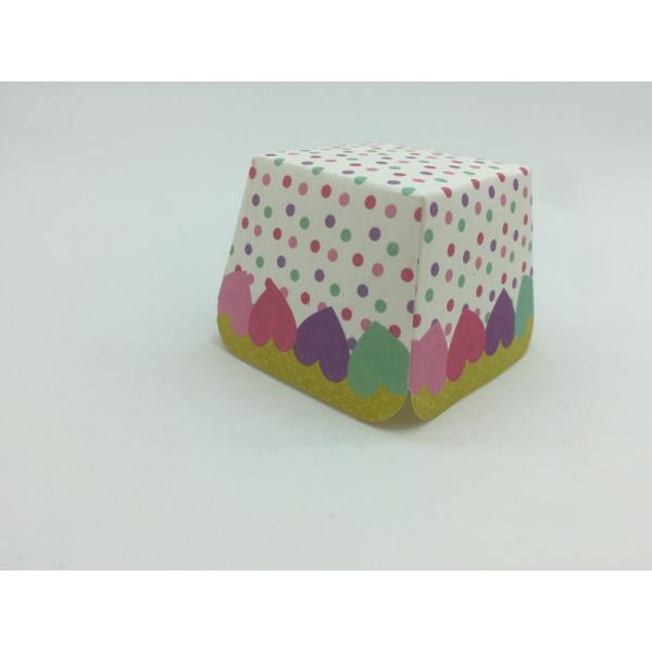 Colorful Dot Square Muffin Cases Cups Cupcake Decorating Tools Customized Logo