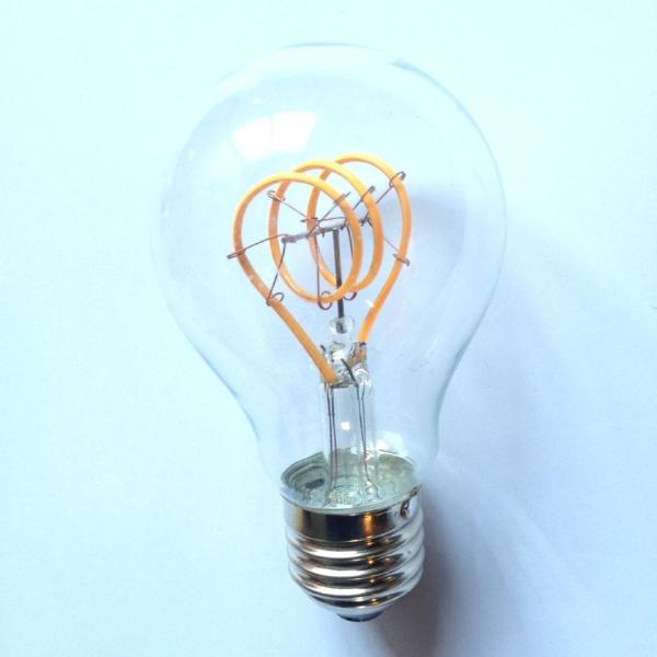 A19 Flexible LED filament bulb light for E27 230VAC warm white