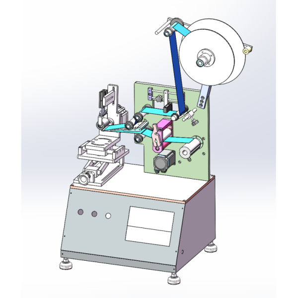 304SS 220V Semi Automatic Label Dispenser Round Bottle Labeling Machine