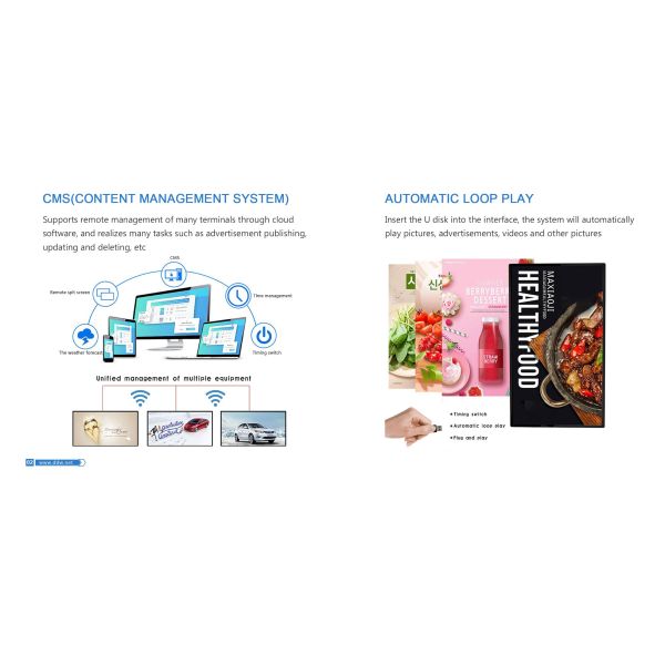 High Quality 55 Inch Smart Touch Digital Video Player LCD TV 1.2mm Pixel Wall-Mounted 1080P Digital Signage for Malls Elevators