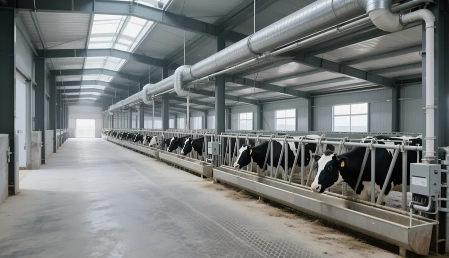 Hot-DIP Galvanized Steel Structure Cow Shelter with Customizable Span and Earthquake Resistant Design