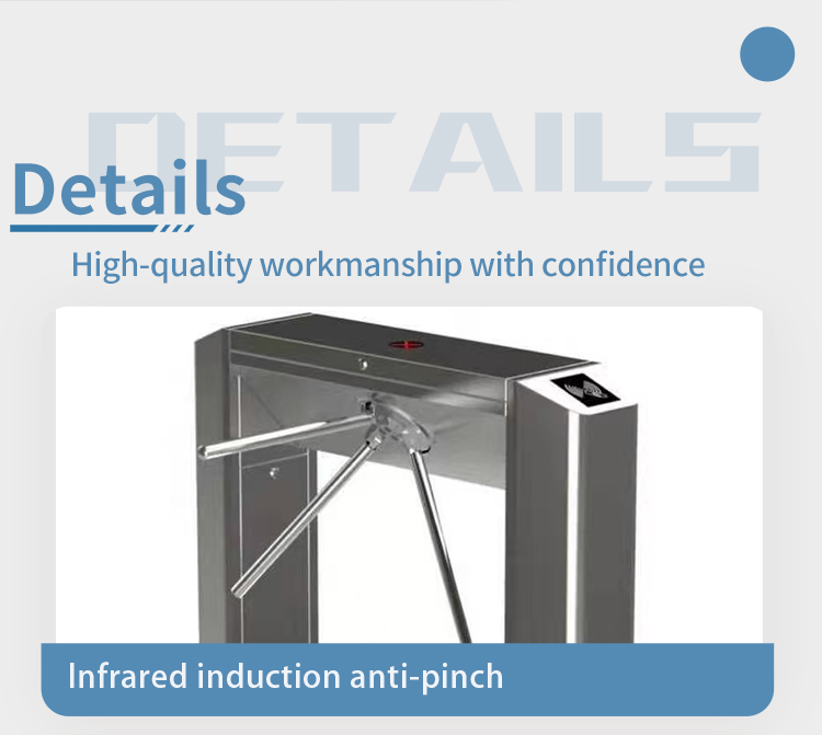 Three Roller Tripod Revolving Turnstile Gate Collision Avoidance