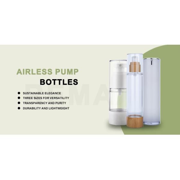 20ml X 2 Airless Pump Bottles White Pink Dual Chamber Plastic Airless Cosmetic Containers