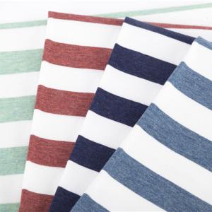 China Durable Striped Textured Fabric , Combed 175cm Color Stripe Fabric on sale