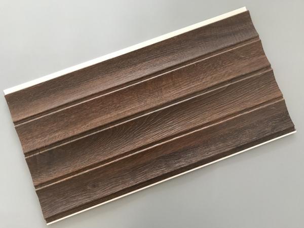 Quality 25cm × 8mm Four Arcs PVC Wooden Plastic Laminate Panels Customized Length for sale