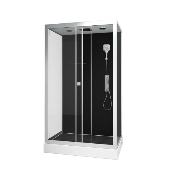 Shower Cabin with White acrylic tray 1100*800*2250cm silive aluminium