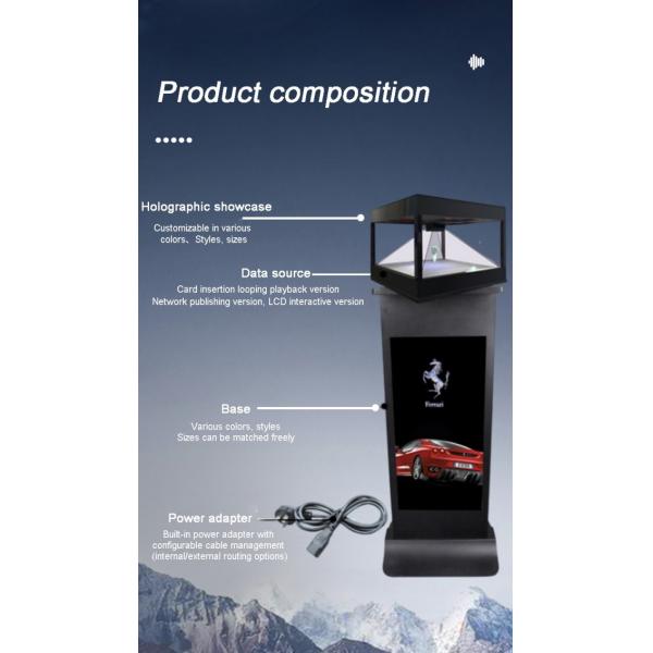 Advanced Transparent Screen Holographic Visual Display Cabinets Custom 360-Degree Three-Dimensional Touch Display Android OS
