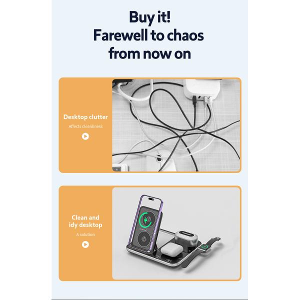 4in1 Qi Wireless Charger Dock