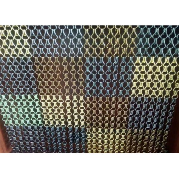Copper 1.2m Decorative Wire Mesh Odm Aluminum Chain Curtain