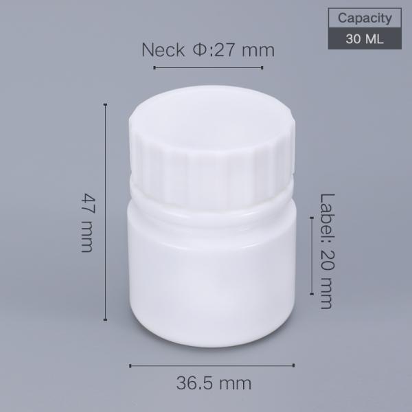 20ml-200ml Empty Pill Bottles Packaging with Screw Cap Round Bottle HDPE Material