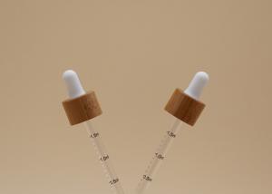Buy cheap Bamboo Collar Essential Oil Dropper 18mm With Printing Scale Glass Pipette product