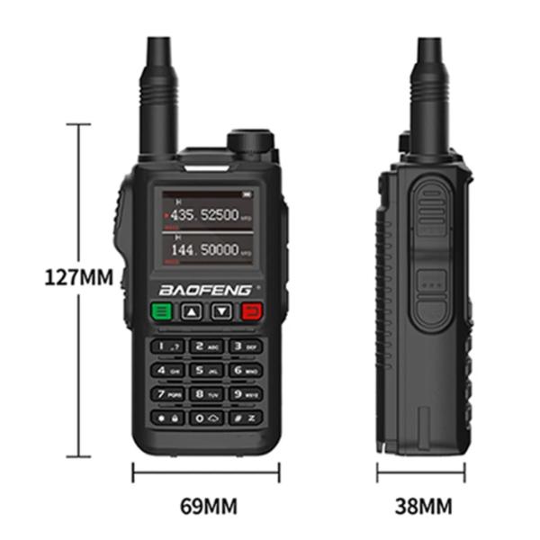 UV-18 Pro 10W Walkie-Talkie with IPX4 Water Resistance and 400-470MHz Frequency Range for Long Range Two-Way Communication