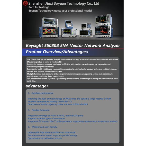 Keysight E5080B ENA Vector Network Analyzer - Most Integrated and Flexible Electronic Measuring Instrument