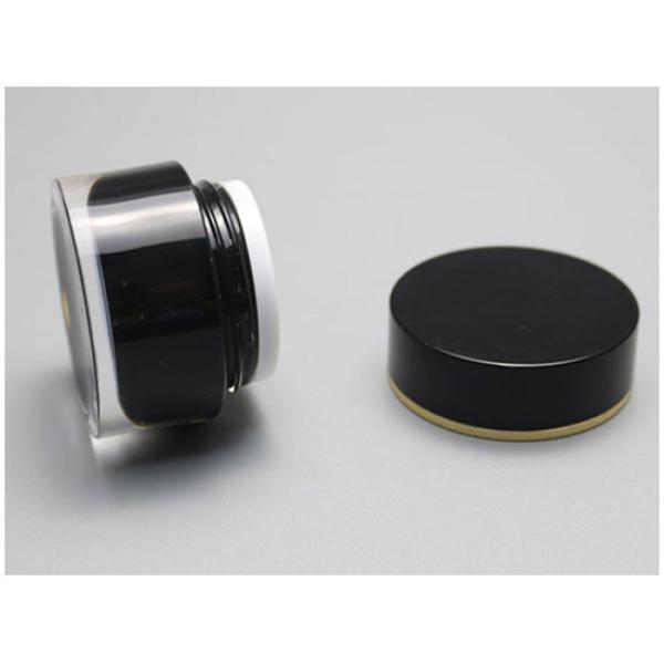 5ml Cosmetic Cream Jar Empty Acrylic Black Double Wall Polypropylene