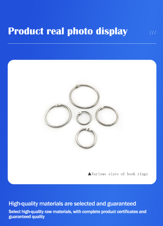 DIY Craft Album Stainless Steel Binder Clips Keychains Rings DIY Card Album Binder Rings Book Rings