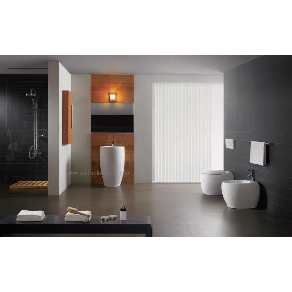 Bathroom Floor Mounted S-trap 300mm Roughing-in Siphonic Two-piece Toilet