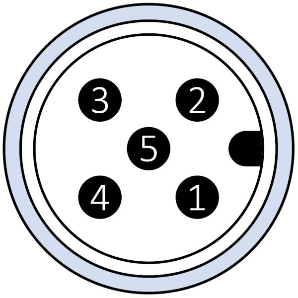 M12 Molded Cable Connectors With A Coding 5 Pin Plug Sensor IO Power Cord
