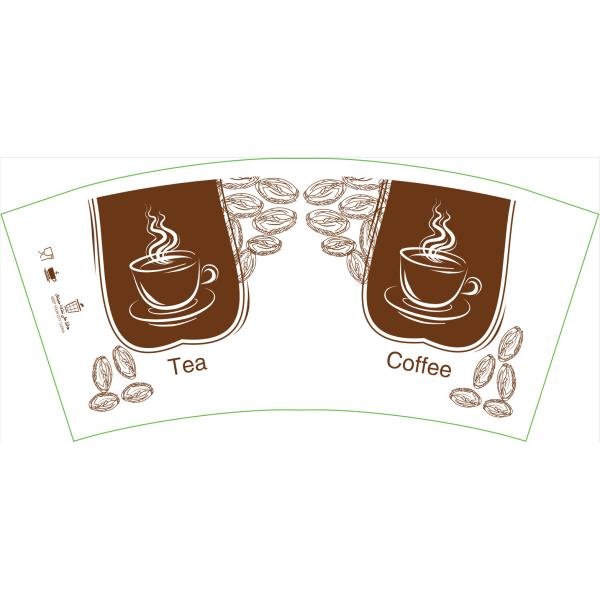 Food Grade Paper Cup Fan High Bulk PE Coated For Hot Drink