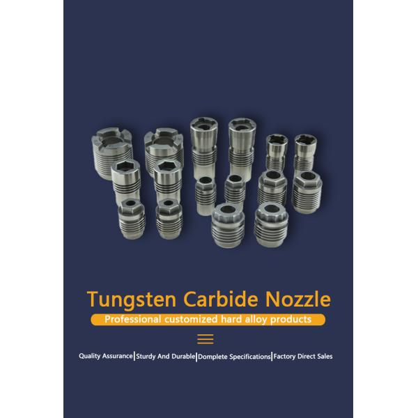 Custom Cemented Tungsten Carbide Water Jet Spiral Thread Open Crossing Slot Head Nozzle for PDC Drilling Oil Equipment