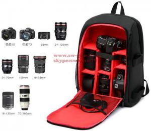 China Upgrade Waterproof Digital DSLR Photo Padded Backpack w/ Rain Cover Laptop Multi-functional Camera Soft Bag Video Case on sale