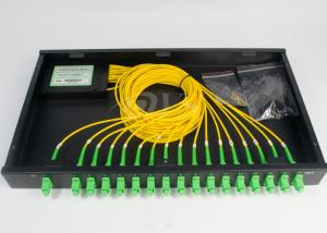 Buy cheap SC/APC 1*16 PLC Optical Fiber Splitter Rack Mount Box Low Excess Loss product