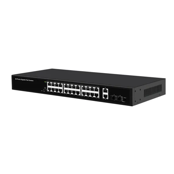Poe Switch Supports Automatic Port Rollover Auto Mdi/Mdi 10/100/1000m Self-Adaptive Support IEEE 802.3X Full-Duplex Flow Control