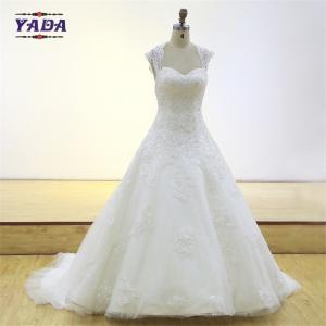 Buy cheap Latest elegant v-neck backless embroidery mullet luxury dress vintage lace wedding gown product