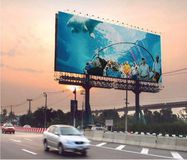 Outdoor Fixed LED Display Steel / Aluminum Panel P6.67 Full Color Back Access