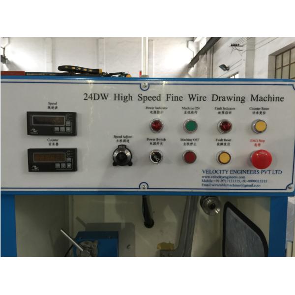 15KW Main Motor Fine Wire Drawing Machine , 2000mpm High Speed Wire Drawing Machine