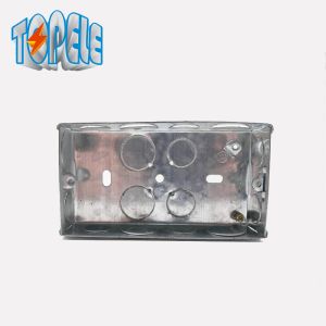 Buy cheap 0.6mm Bs4662 2 Gang 25mm Metal Flush Box Steel product