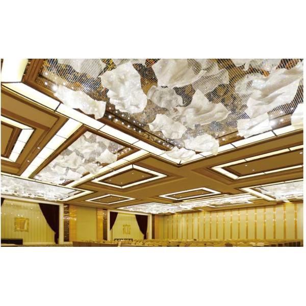 Hand Woven Crystal Cloud Chandelier Custom Crystal Ribbon Lamp Art Deco High Ceiling Chandeliers
