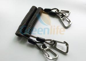China High Security Coil Tool Lanyard Steel Reinforced 125MM Retractable Extension Cord on sale