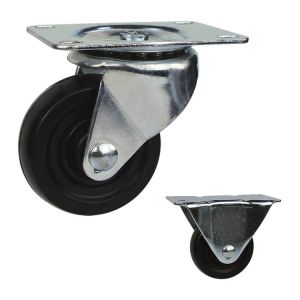 Buy cheap Black 4 Inch 176lbs Loading Low Profile Rubber Casters product