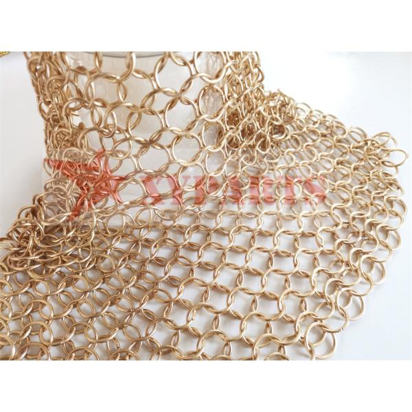 Stainless Steel Chain Mail Wire Mesh 20 Mm Outer Diameter
