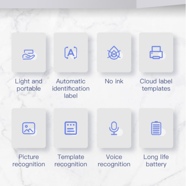 Handheld Barcode Label Printing Machine 75mm Thermal Label Sticker Printer